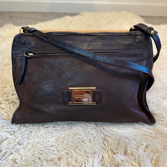 Lottusse dark brown leather convertible crossbody bag - Picture 2 of 9
